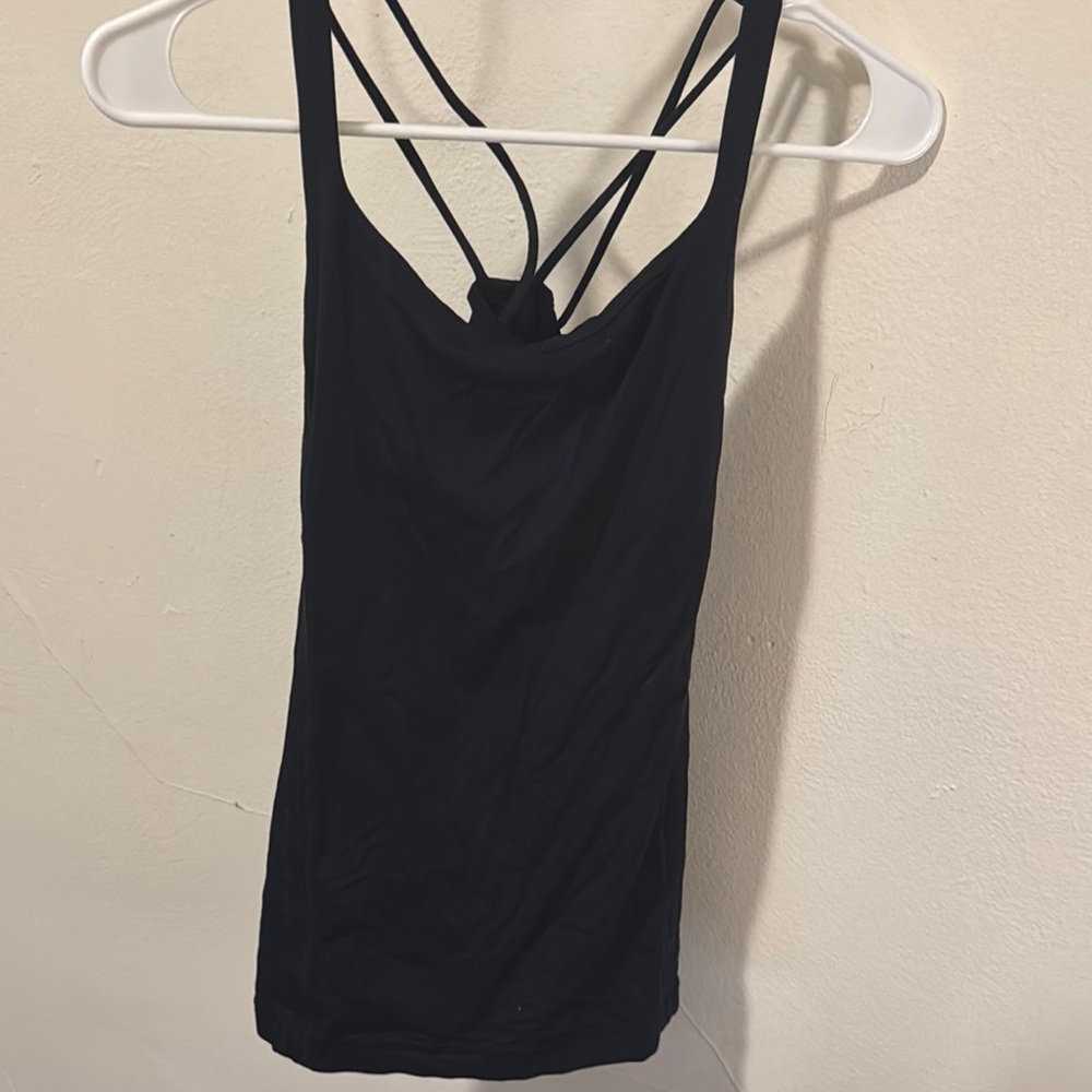 Lululemon black strappy race back tank top